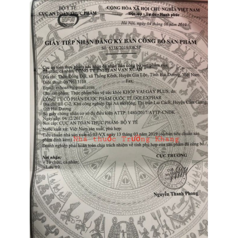 KHỚP VAI GÁY PLUS, hộp 30 viên