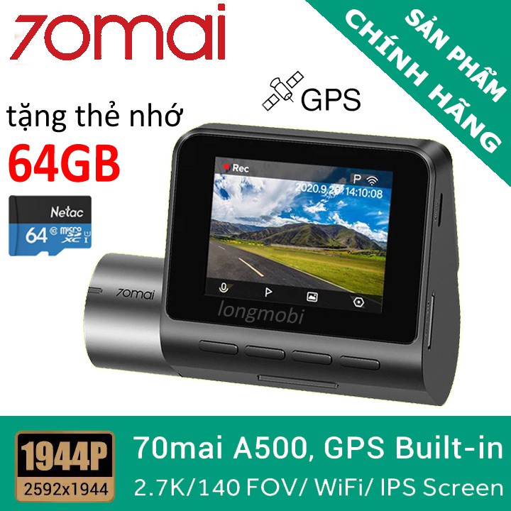 Xiaomi 70Mai A500 Pro Plus Quốc Tế - Camera Hành Trình Tích Hợp GPS, Cảnh Báo Lệch Làn