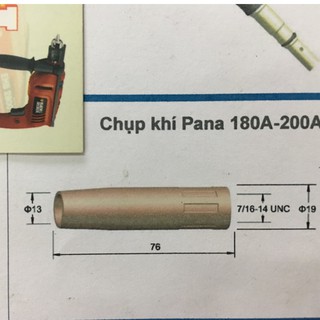 Chụp khí Pana 180 A - 200 A máy hàn Mig