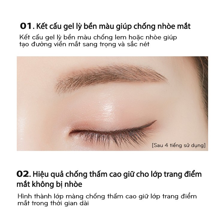 {THANH LÝ} Dạ Kẻ Mắt Màu Nâu Chống Nước Hàn Quốc Aritaum & Missha Eye Liner #Brown