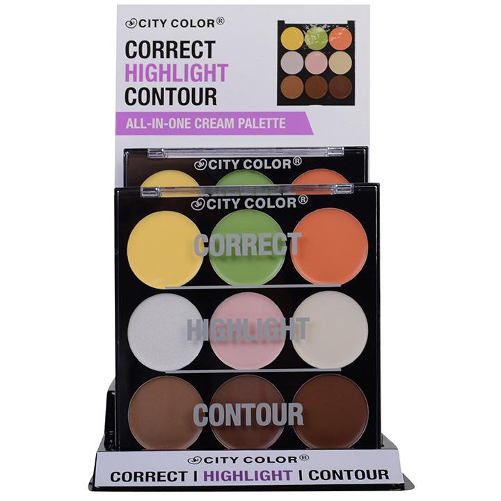 Bảng tạo khối City Color CORRECT HIGHTLIGHT CONTOUR ALL-IN-ONE PALETTE 11g