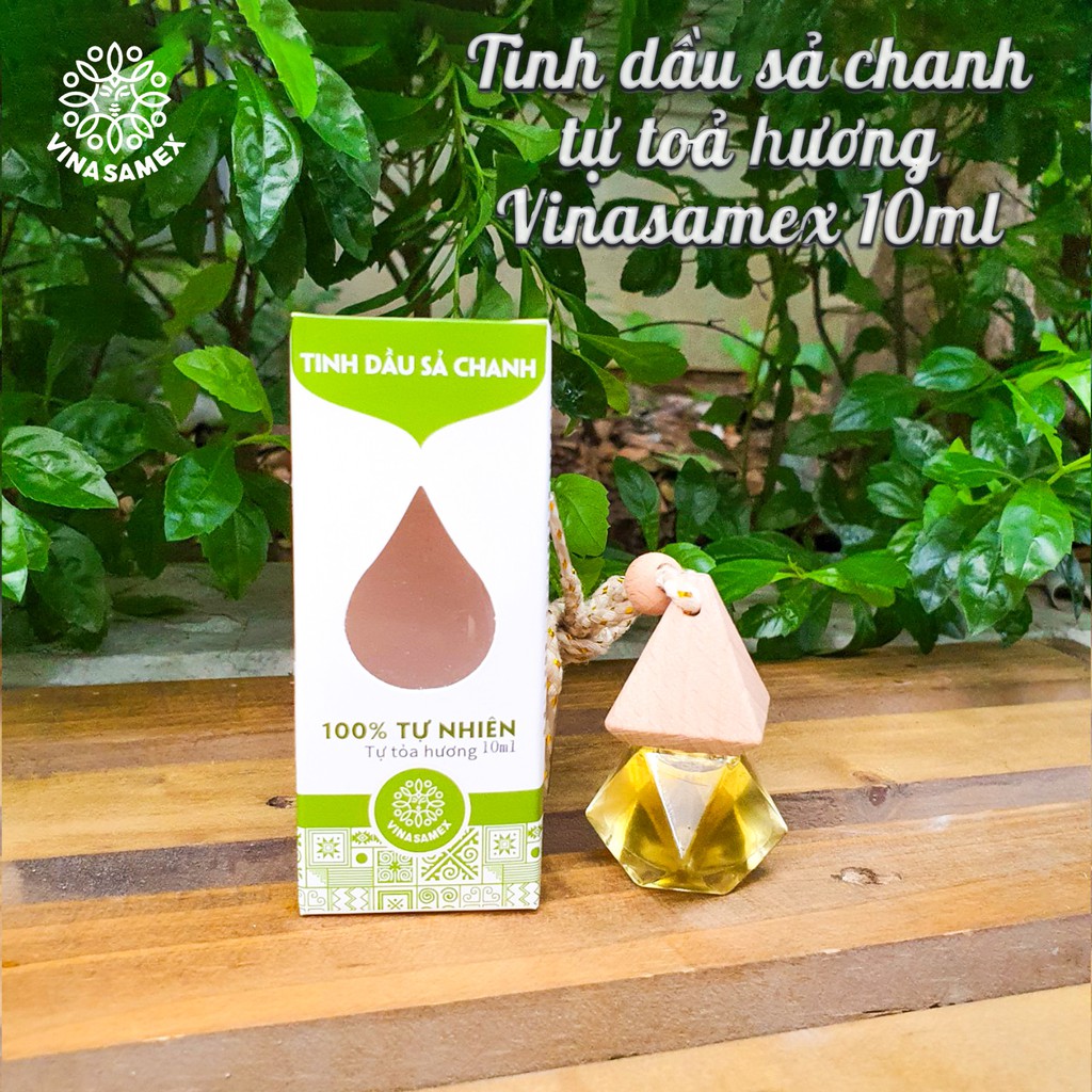 Tinh dầu tự tỏa hương vinasamex 10ml hương quế, hồi, gừng hữu cơ và tinh dầu sả chanh, vỏ bưởi tự nhiên
