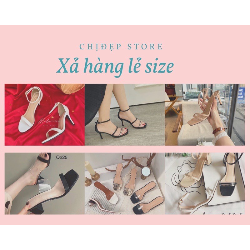 Dép kẹp ngón, sandal cao gót, dép lẻ size giao ngẫu nhiên