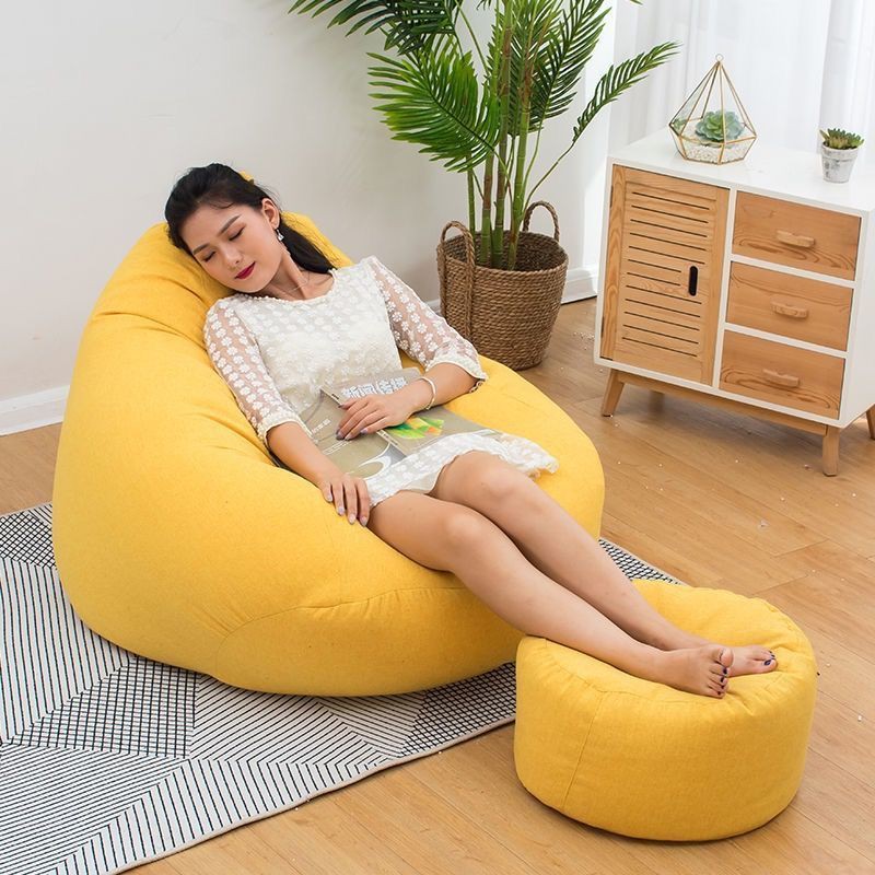 ghế lười sofa tatami hạt xốp có thể tháo rời và giặt được ban công phòng ngủ nhỏ net đơn cho người nổi tiếng