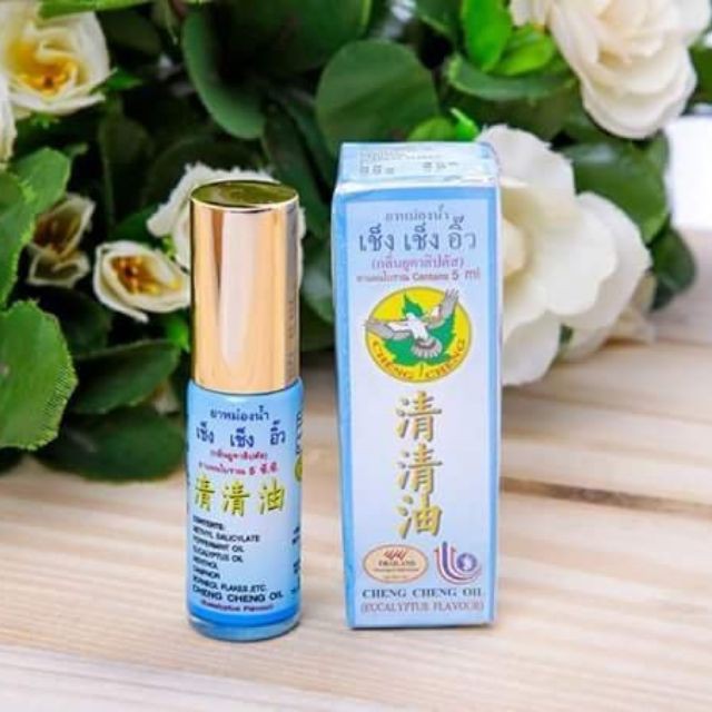 [HOT] [HOT] 1 Lốc 12 Chai Dầu gió lăn Cheng Cheng Thái lan Xanh 5ml ♥ [MUA NGAY]