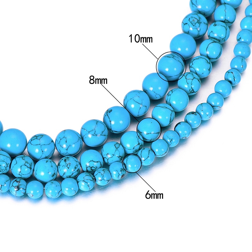 Chuỗi hạt đá tự nhiên 4mm 6mm 8mm 10mm dùng làm trang sức thủ công