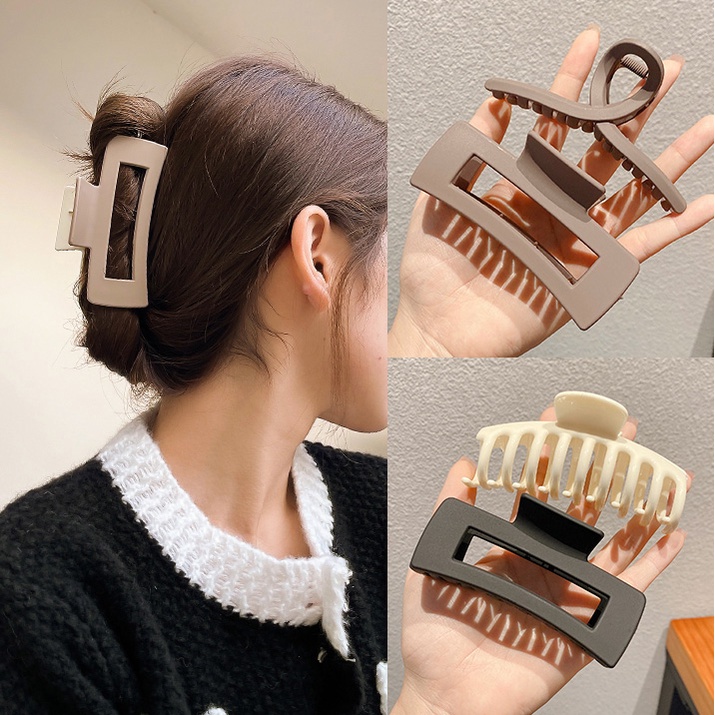 Kẹp Tóc Càng Cua Bằng Acrylic Hai Màu Sắc