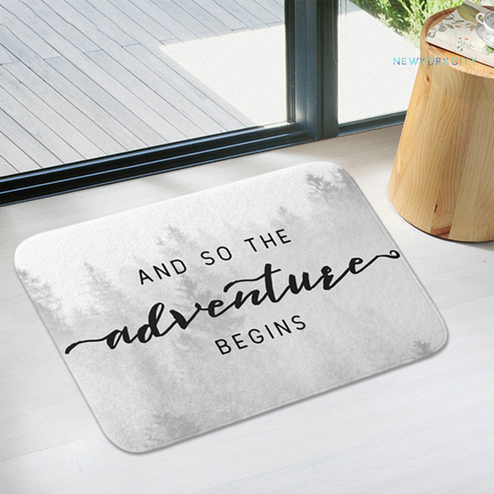 Thảm lót cửa chùi chân Chống Trượt Họa Tiết Bông Hoa / Mặt Trăng / Nụ Hôn Trang Trí Nhà Cửa