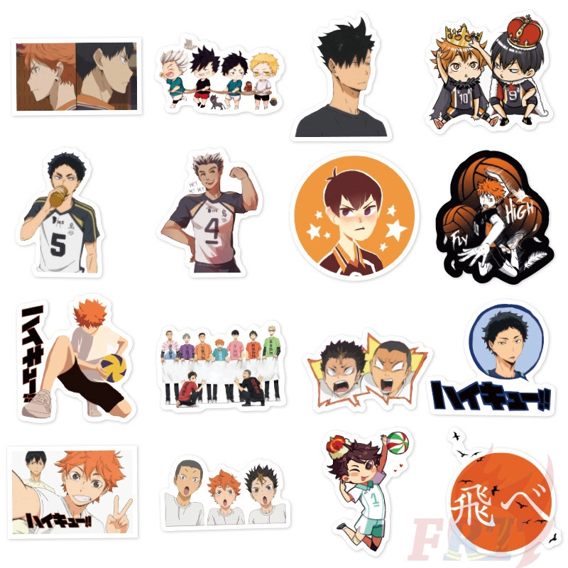 ❉ Haikyuu!! - Series 02 Anime Shoyo Hinata Tobio Kageyama Kei Tsukishima Yu Nishinoya Kozume Kenma Stickers ❉ 50Pcs/Set DIY Fashion Doodle Decals Stickers