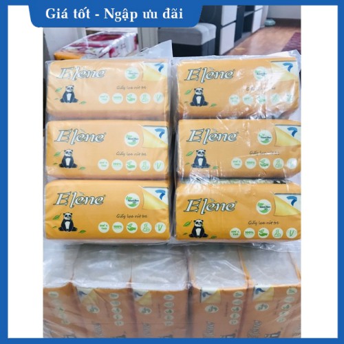 Combo 2 gói khăn giấy rút Gấu trúc Elene 100 tờ 3 lớp gấp