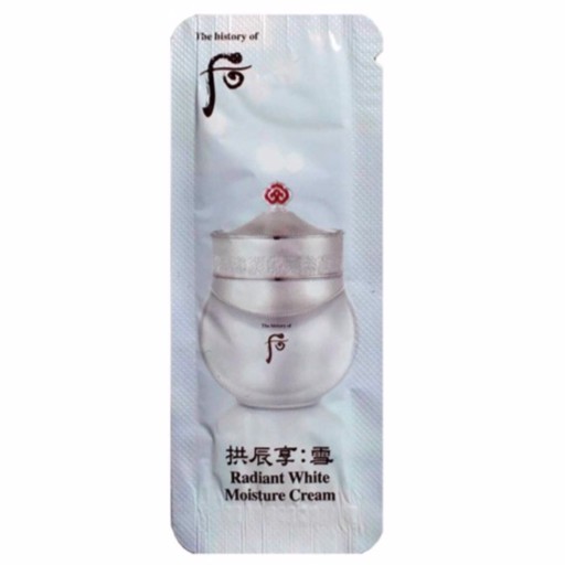 10 gói kem dưỡng trắng Whoo Radiant White Moisture Cream 1ml