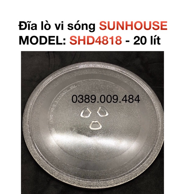 Đĩa lò vi sóng Sunhouse SHD4818 -20 lít