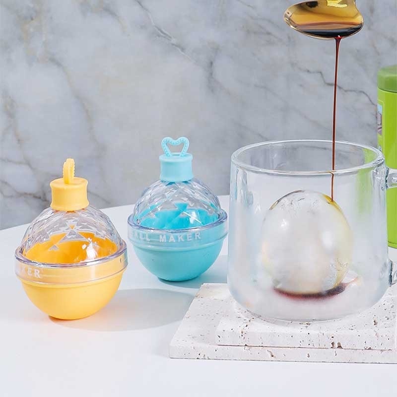 1 Khuôn Silicone Làm Nước Đá Hình Quả Bóng Tròn Đáng Yêu Đa Năng