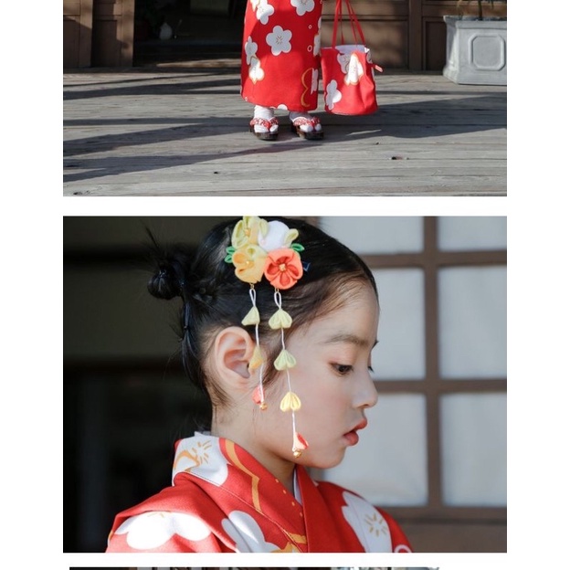 Hana KANZASHI cho người lớn và bé gái- trâm cài tóc Nhật Bản chụp hình yukata kimoa