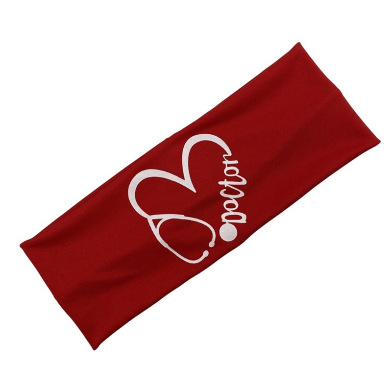 Băng Đô Cài Tóc Co Giãn Chống Trượt In Họa Tiết Trái Tim