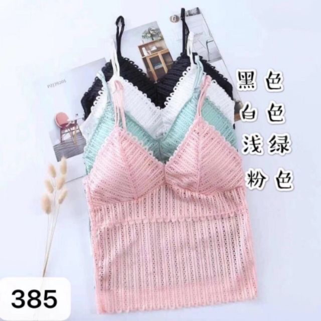 (385 bra dáng mới nè ) ce hãy ghé thăm shop e chọn cho mình những đồ mới và hót nhất ạ ,bra ren dây mảnh dáng dài