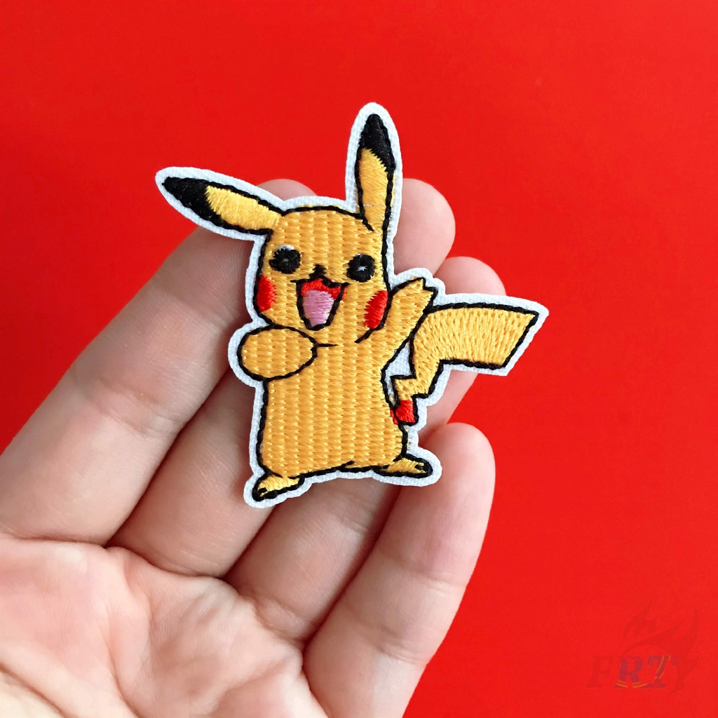 Miếng vá ủi thêu hình nhân vật hoạt hình Pokemon