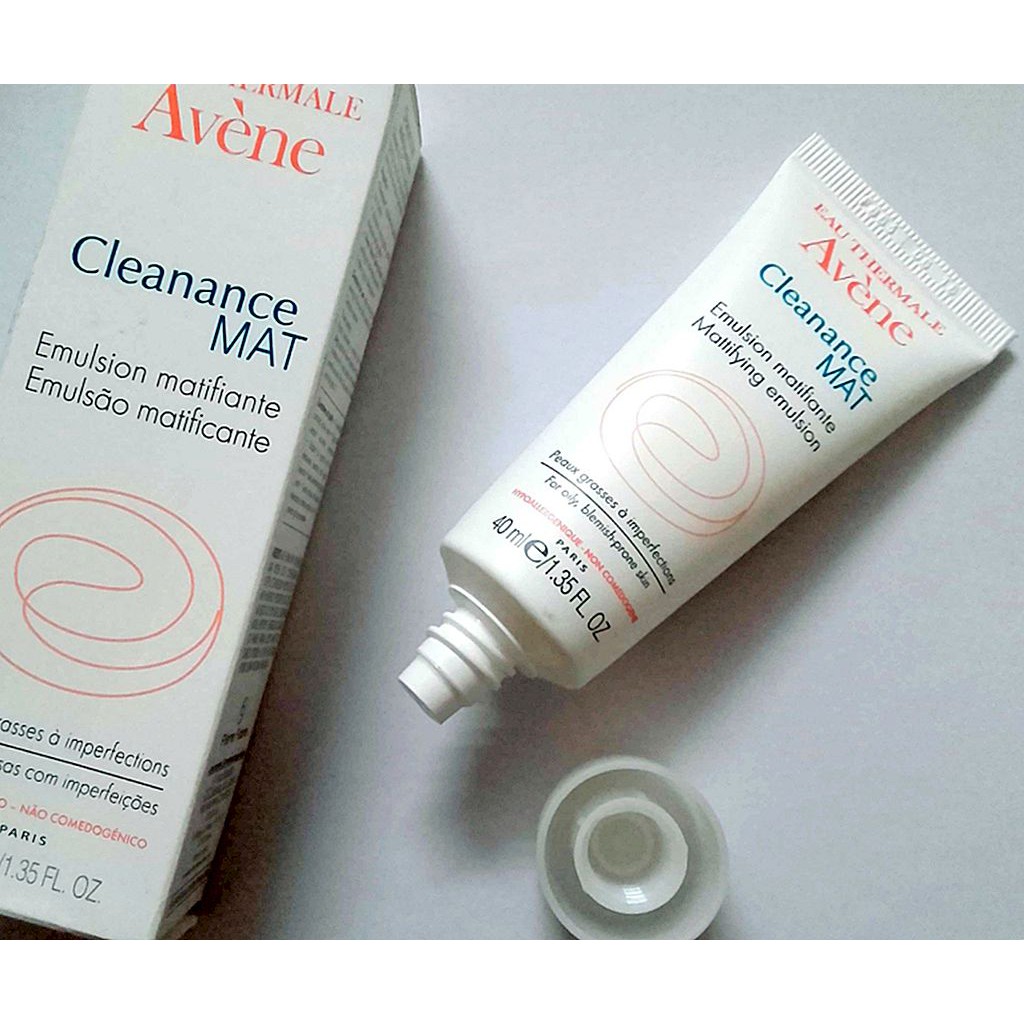 [CHÍNH HÃNG CÓ TEM] AVÈNE Cleanance MAT Mattifying Emulsion 40ml - Kem Giúp Kiềm Dầu Cho Da Nhờn Mụn.