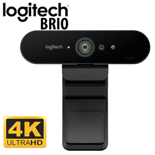 Webcam Logitech BRIO - Thiết bị hội nghị video Ultra HD, âm thanh chống ồn | BigBuy360 - bigbuy360.vn