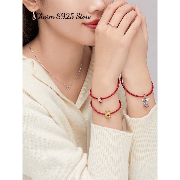 CHARM PAN ALE VÀNG TUỲ HƯU THẦN TÀI MAY MẮN BẠC S925 HÀNG CAO CẤP