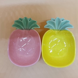 Bát , đĩa dứa 2 màu Vàng  + Hồng