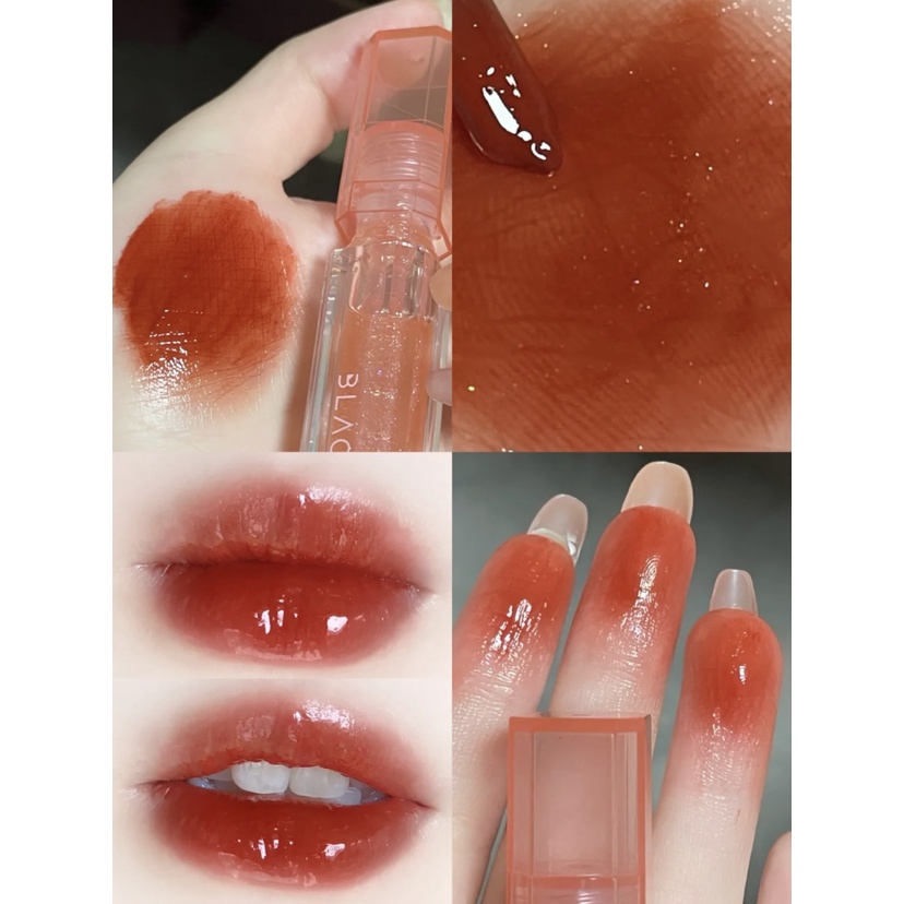 Son Tint Bóng Black Rouge Half N Half Water Glow màu HG08 Đỏ Nâu