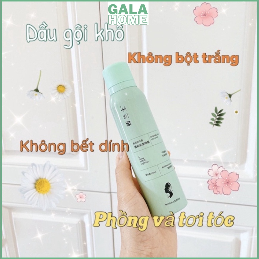 Gội Khô Dạng Xịt Dầu Gội Đầu Khô giúp làm phồng chân tóc GALA HOME
