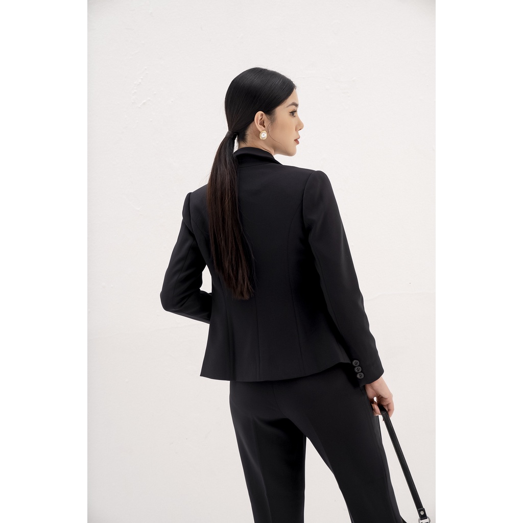 Áo vest nữ công sở tay dài dáng ngắn Eva de Eva 21AQAE031D