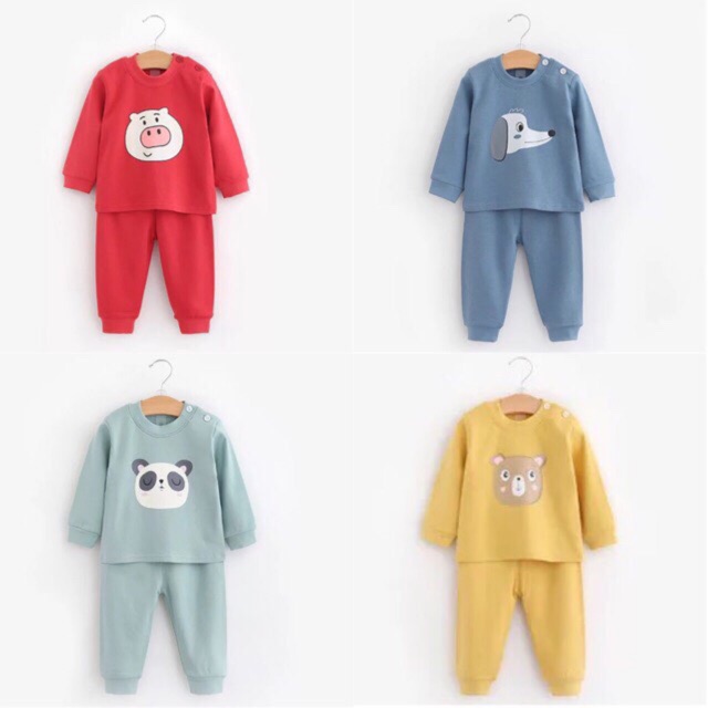 Bộ cotton dầy hình thú dễ thương