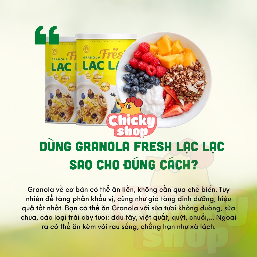 Ngũ cốc hạt granola tươi Lạc Lạc 650g Dr. Maya bổ sung dinh dưỡng thiết yếu
