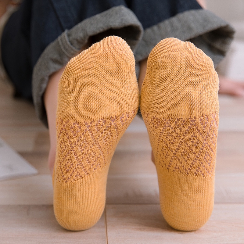 Vớ cotton lưới mỏng xuyên thấu cổ thấp phong cách mùa hè Nhật Bản dễ thương dành cho nữ