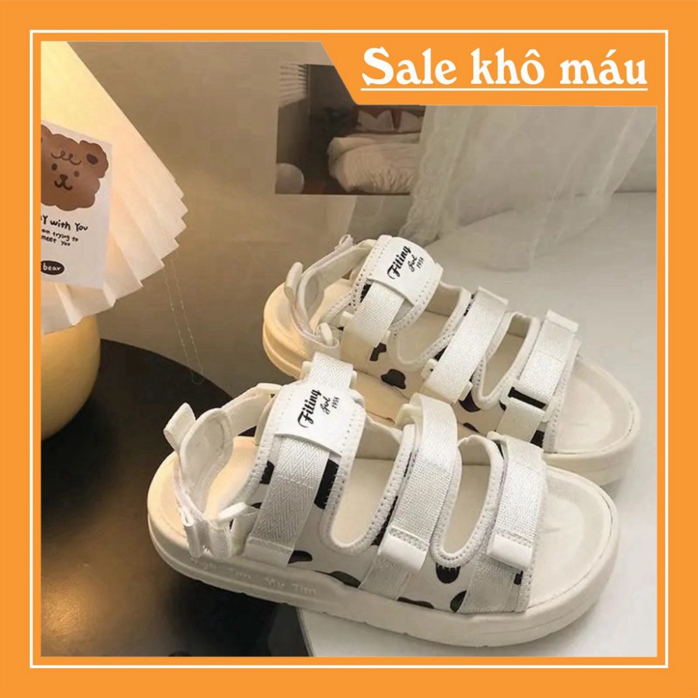 Dép sandal 3 quai korea BÒ SỮA CÓ SẴN