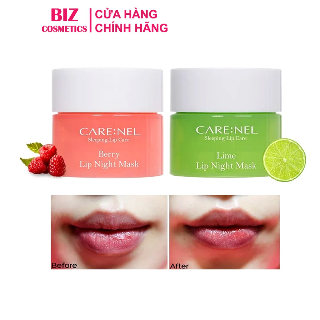 Mặt nạ ngủ môi dưỡng ẩm giúp môi căng bóng mềm mịn Care:nel Lip Night Mask 5g