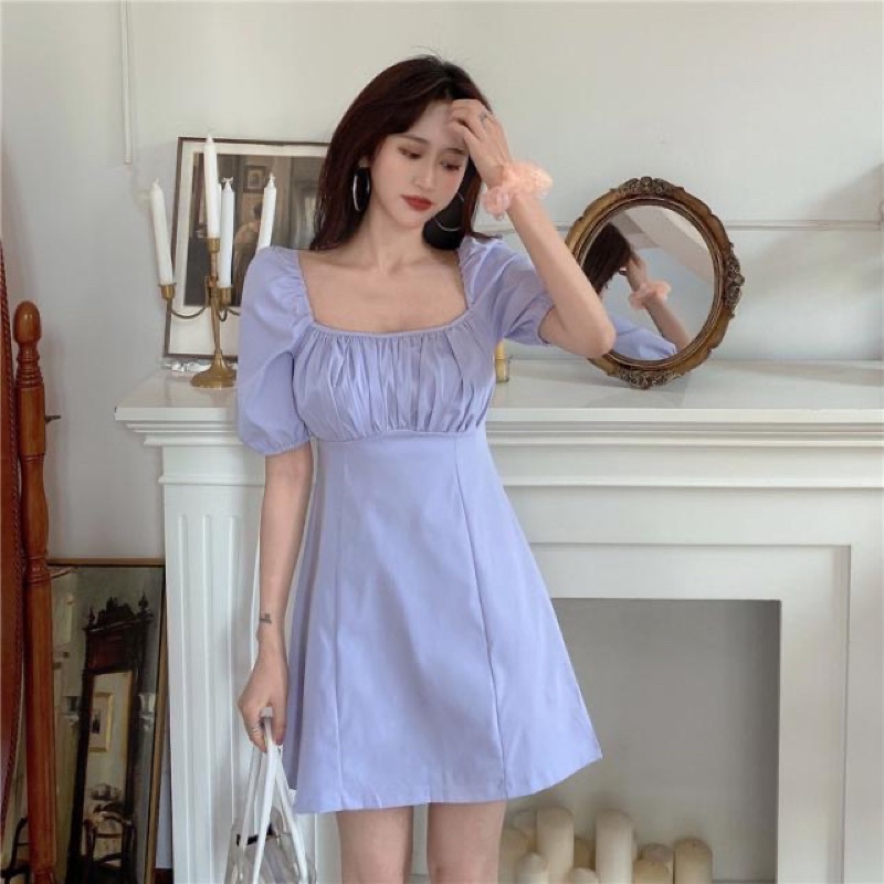 váy nữ chữ A cup ngực trễ vai cho nữ - V26