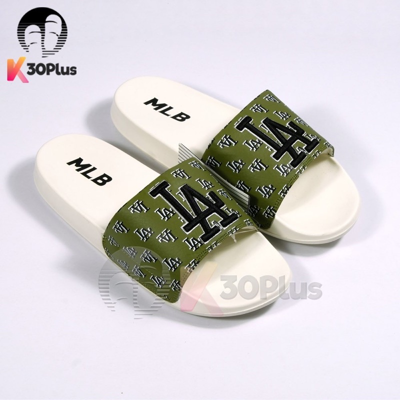 Dép MLB Quai Ngang logo LA mix