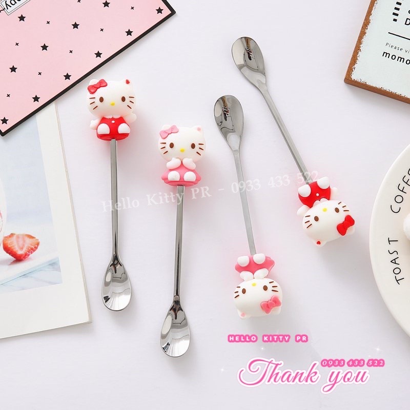 Muỗng thìa cafe 3D Hello Kitty Doremon Doraemon