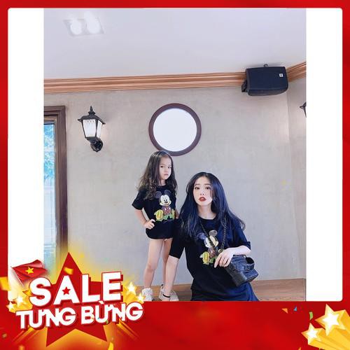 BÁN SỈ ÁO PHÔNG ĐÔI MẸ BÉ MICKY NÂU MÃ 3 -Hàng nhập khẩu