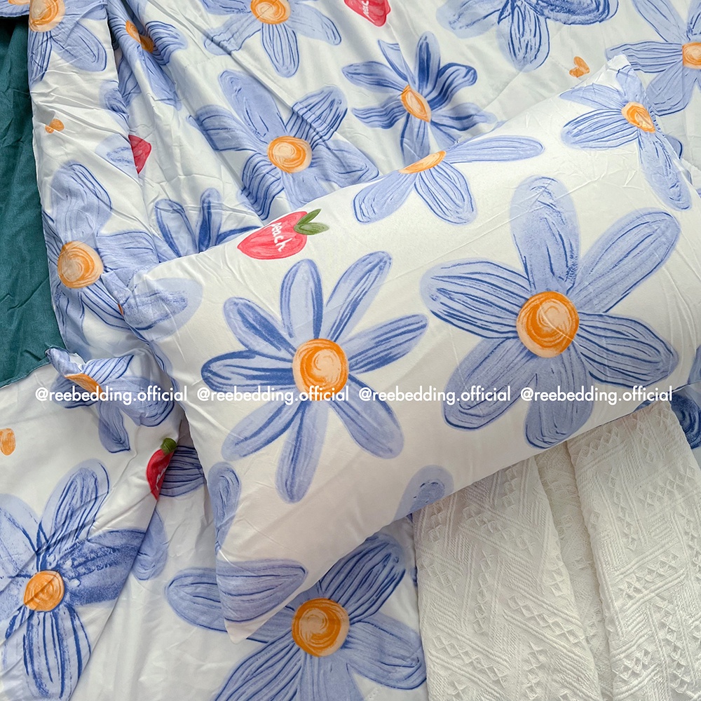 Bộ chăn ga gối chần bông poly cotton REE Bedding đủ size giường nệm PLC171 - Mẫu 10