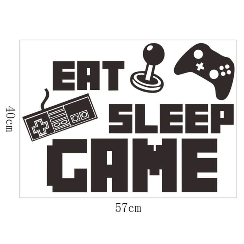 flowersqueen Giấy Dán Tường Trang Trí Hình Tay Cầm Chơi Game Độc Đáo