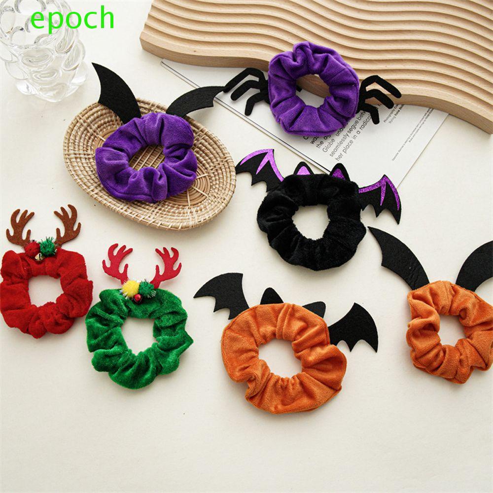 Epoch Dây Cột Tóc Scrunchies Bằng Vải Flannel Hình Sừng Hươu Giáng Sinh / Halloween / Giáng Sinh