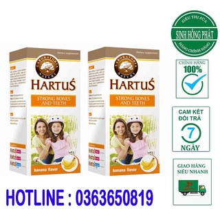 Combo 2 lọ canxi hartus 150ml bổ sung canxi giúp bé phát triển chiều cao toàn diện