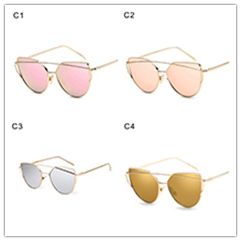 Kính mát gọng kim loại tròng màu chống tia UV400 thời trang Unisex | BigBuy360 - bigbuy360.vn