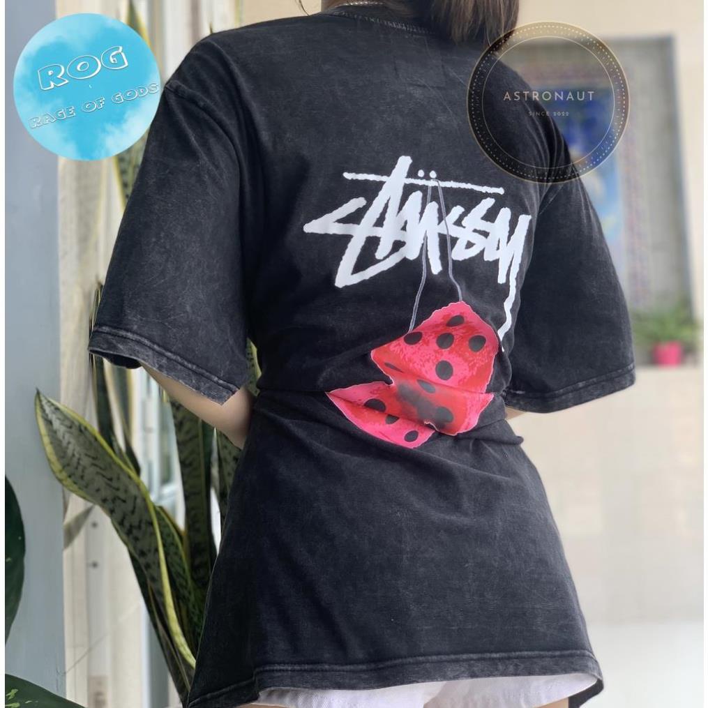 [Premium] Áo thun Unisex Stüssy Xúc Xắc Màu Sắc Hồng
