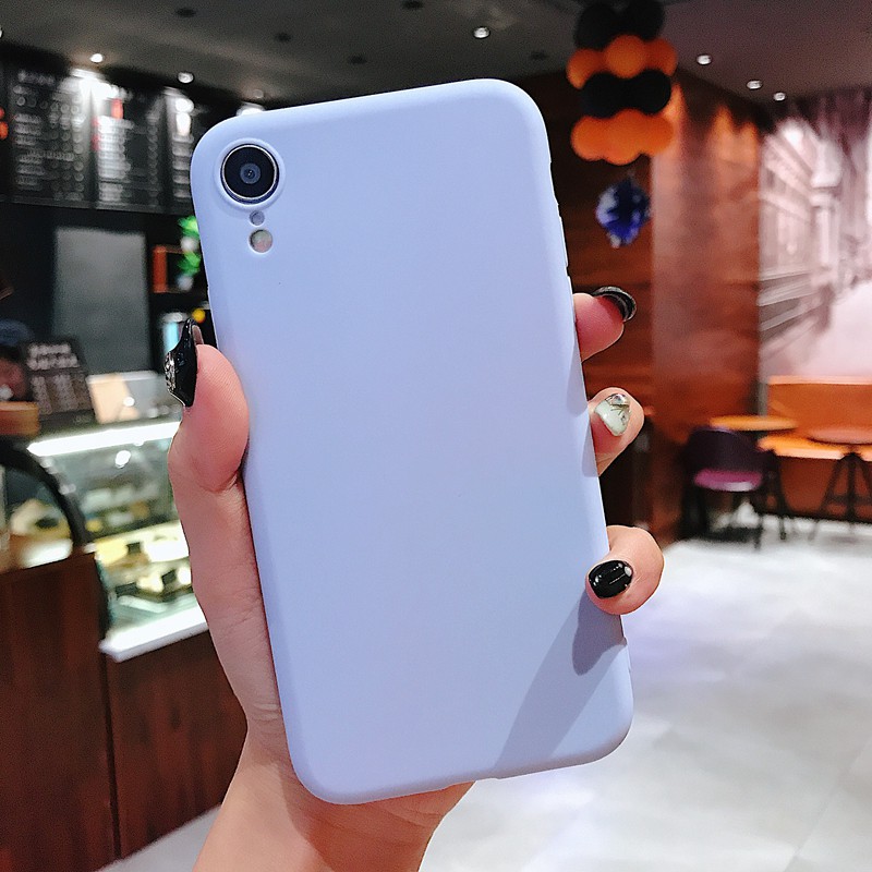 iPhone 12 Pro 5 5s 6 6s 7 8 Plus 6+ 7+ 8+ 6s+ SE 2020 SE2 Candy Colorful Black Navy Sky Blue Yellow Purple Pink Rose Apple Phone Cases Matte Soft Covers Readystock COD