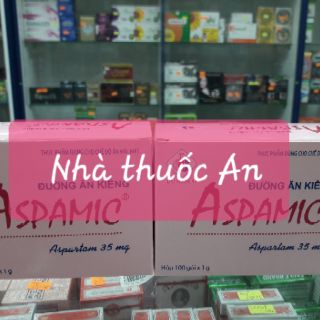 Đường ăn kiêng Aspamic hộp 100 gói