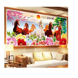 140x70cm Tranh treo Tường Mã Đáo thành công sẵn treo/tranh tráng gương/ tranh decor nhiều mẫu cỡ theo yc