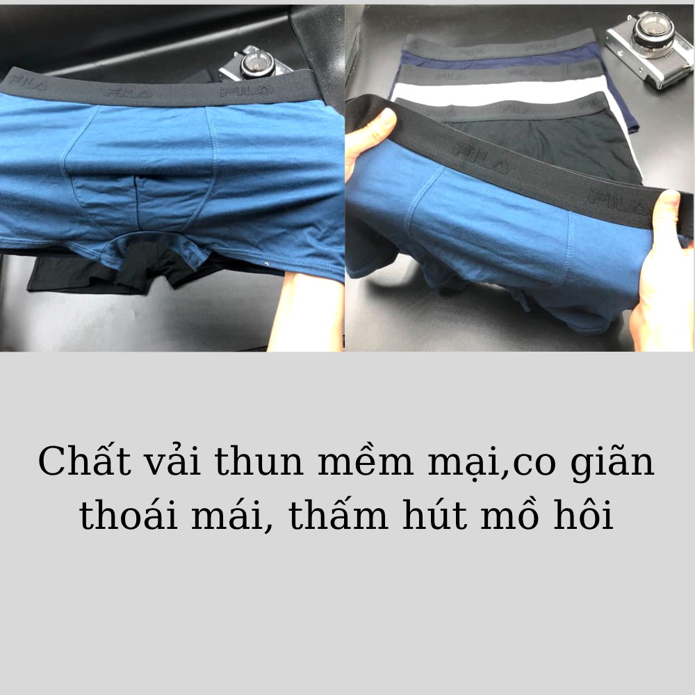 Quần sịp đùi Nam cotton giá rẻ co giãn 4 chiều, kiểu dáng boxer FILA