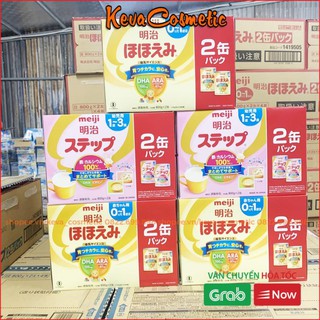 Combo 2 hộp sữa meiji 800g lon meiji số 0 và số 9 hàng nhật nội địa keva