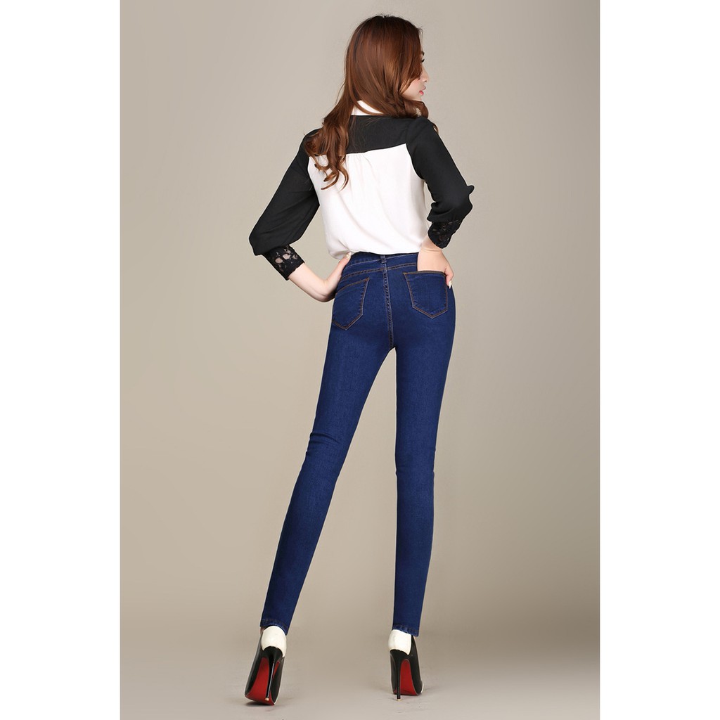 Quần jean nữ BIG SIZE cỡ lớn cho người béo mập dáng skinny co giãn