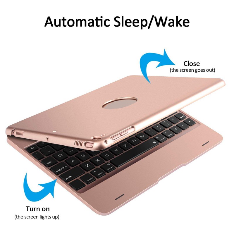 Bao Da Máy Tính Bảng Tích Hợp Bàn Phím Bluetooth Tự Động Thức/Ngủ Cho ipad 9.7 2017 2018 5th 6th generation ipad Air 1 2 ipad Pro 9.7 ipad mini 1 2 3 4 5